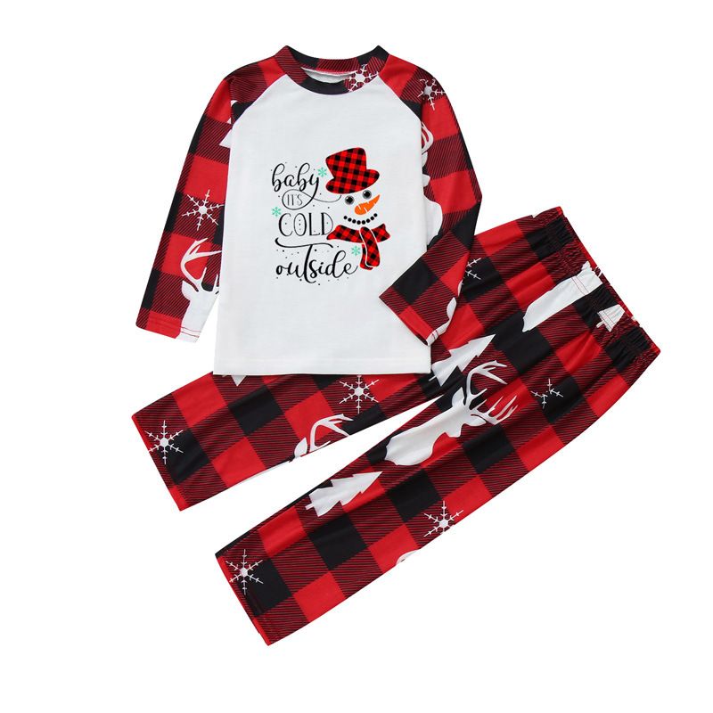 Weihnachtliches Familien-Partner-Pyjama-Set – Gemütliche Langarm-Nachtwäsche mit festlichem Aufdruck für Eltern und Kinder (S-XXL, 2T-14T, 3M-24M)_voghion.com