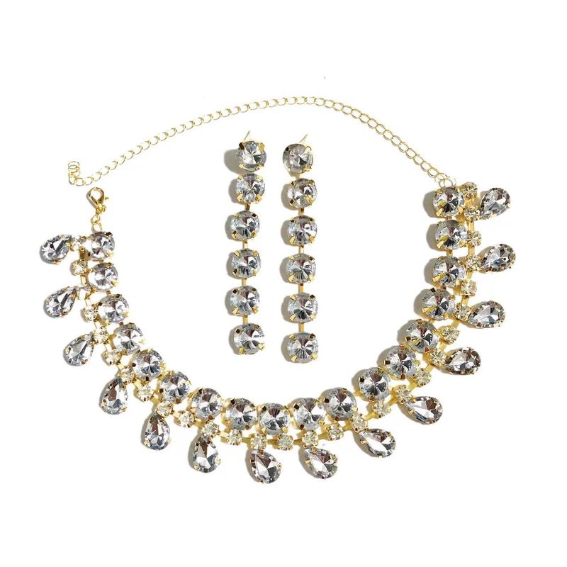 Set di orecchini e collane alla moda con personalità in stile semplice, accessori per feste da donna originali_voghion.com