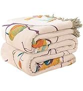 Boho Cotton Throw - 60x80cm Lightweight Bird Design_voghion.com