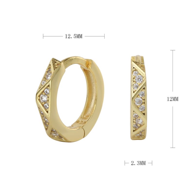 Orecchini pendenti con fibbia geometrica a triangolo in zircone, nuovi e alla moda, in argento puro, popolari e versatili._voghion.com