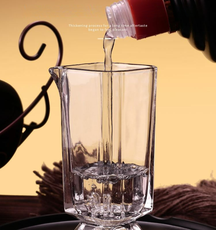 White Pyramid Thickened Divider Set Household Large Capacity One-Cup Special Small Wine Cup_voghion.com