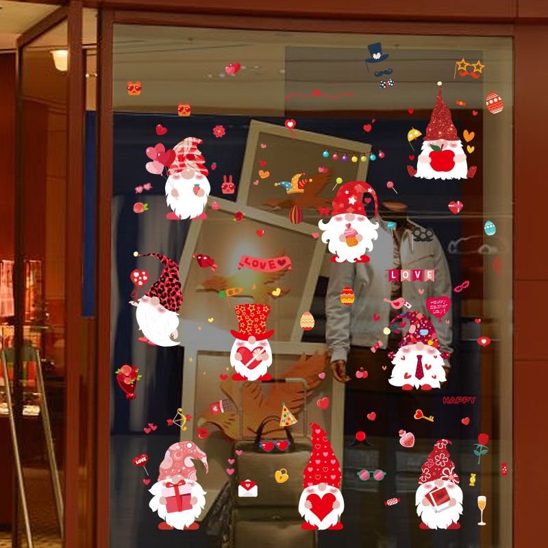 Adesivo per porta in vetro con decorazione pasquale, creativo, uova colorate, simpatico coniglietto, sfondo per finestra, parete, negozio di decalcomanie_voghion.com