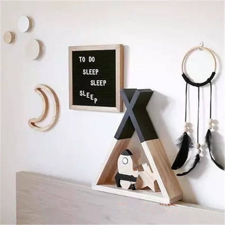 Home Wood Moo Star Rabbit Cloud Partitio Decoratio Wall Sticker for Childre's Room_voghion.com