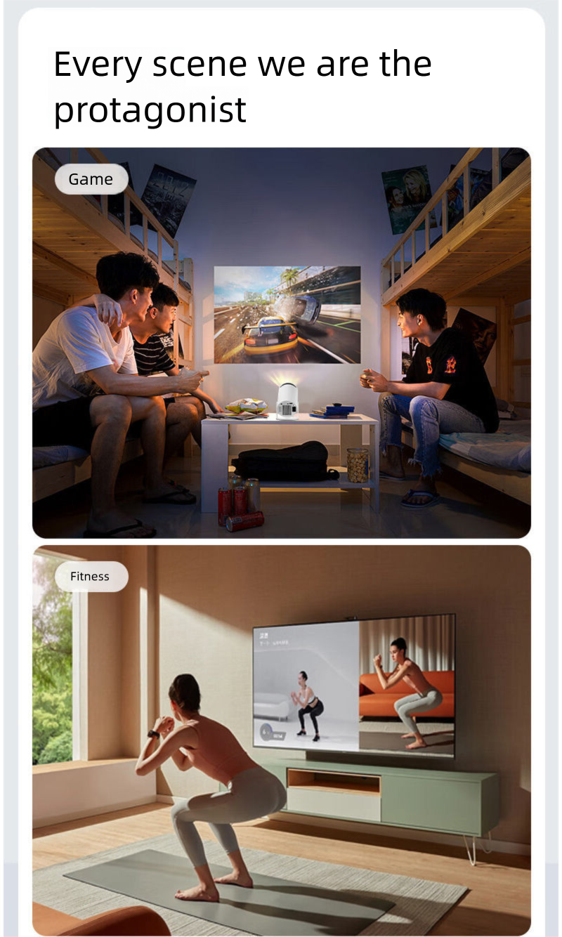 Proyector ultra claro para dormitorio (2025), conectable a la pantalla del móvil, pequeño y portátil para estudiantes._voghion.com