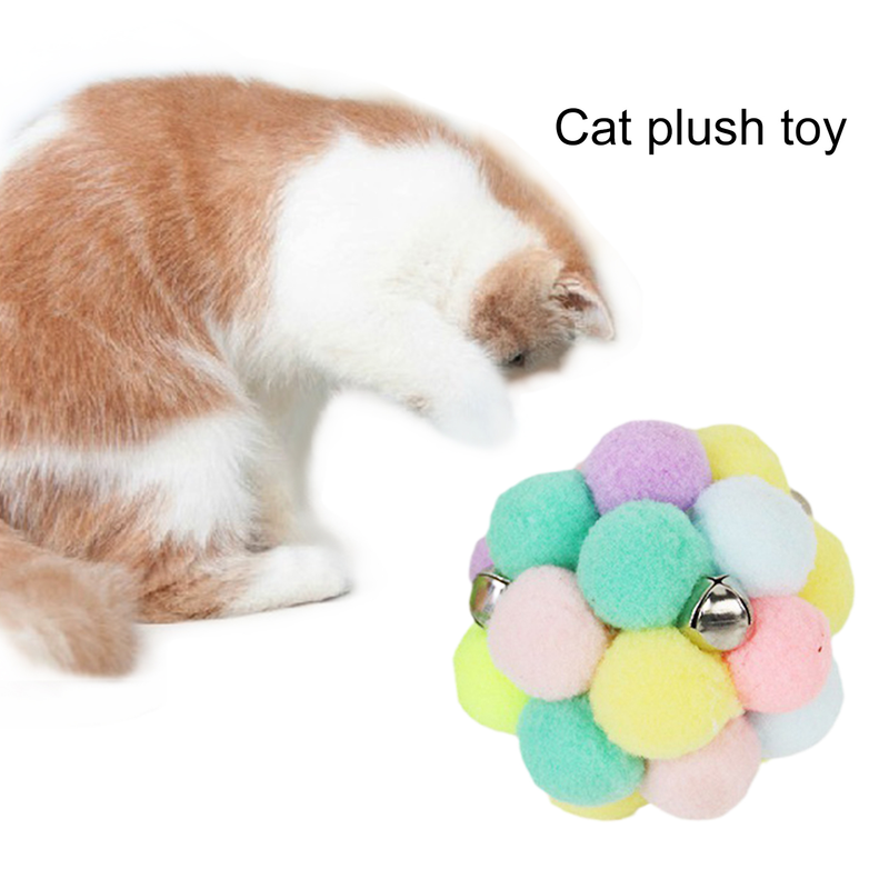 Jouet interactif en peluche pour chat Guangying, adorables boules à clochettes avec son, soulage l'ennui, balles à gratter, jouets pour chat_voghion.com