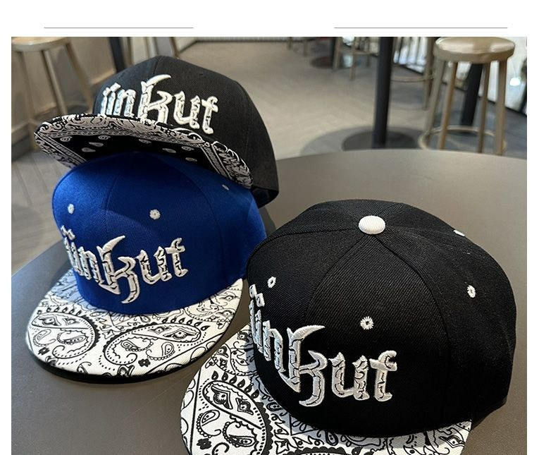 Hutt mat flaachem Rand fir Männer Fréijoers- an Hierscht-Hip-Hop-Hutt fir Fraen Baseballkapp mat groussem Kapp fir Summerkoppelen Hard Top_voghion.com