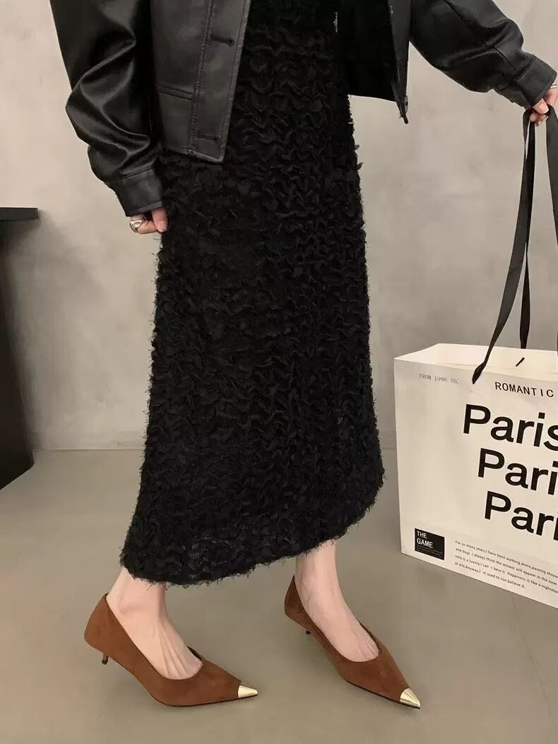 Scarpe da donna con tacco a spillo, tacco a spillo, tacco alto, stile gattino, stile francese, scarpe con gonna profumata_voghion.com