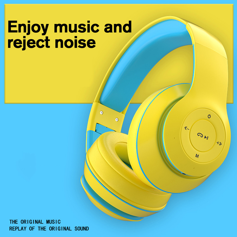 2023 Foldable Wireless Headsets Bluetooth Headphones Bass Stereo Earphone Mp3 Player With Mic Support TF Card AUX PC For_voghion.com