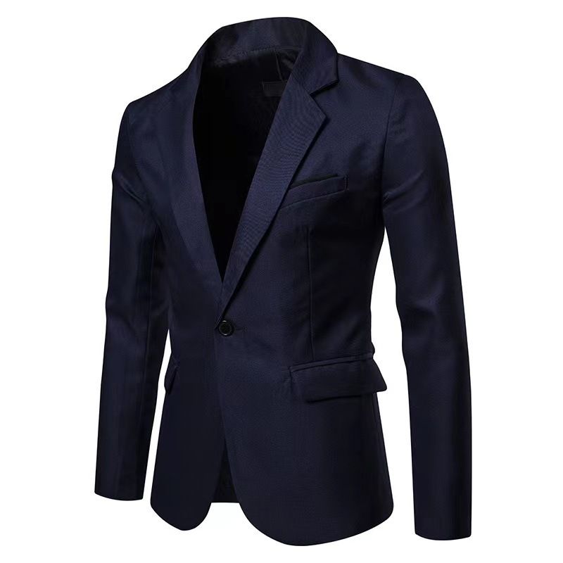 Completo da uomo alla moda casual tinta unita con spacchi laterali giacca da abito piccolo_voghion.com