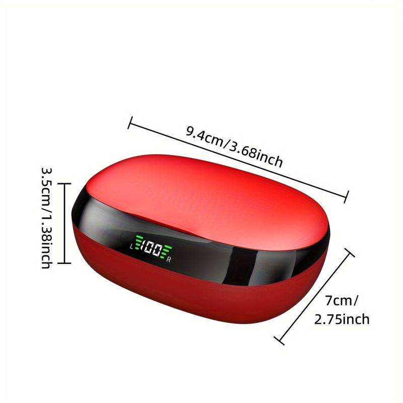 True TWS In-Ear ENC Noise Cancelling Mic, Sport Headset, Stereo In Ear Headphones With LED Display Charing Case,_voghion.com