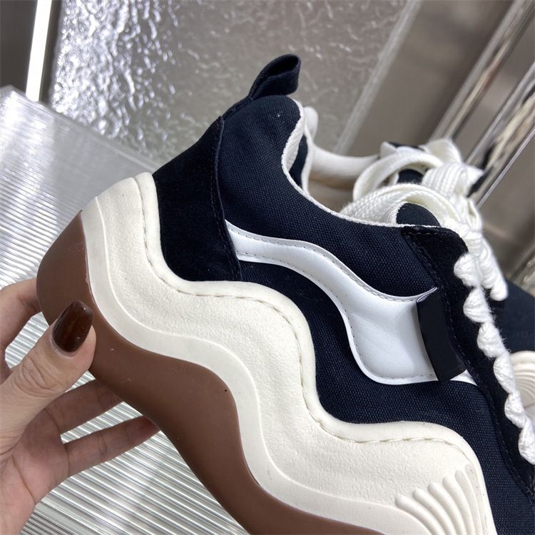 Wave Bread para mujer en primavera de 2024 Nueva moda, cómoda, de altura alta, zapatillas deportivas para parejas con suela gruesa_voghion.com