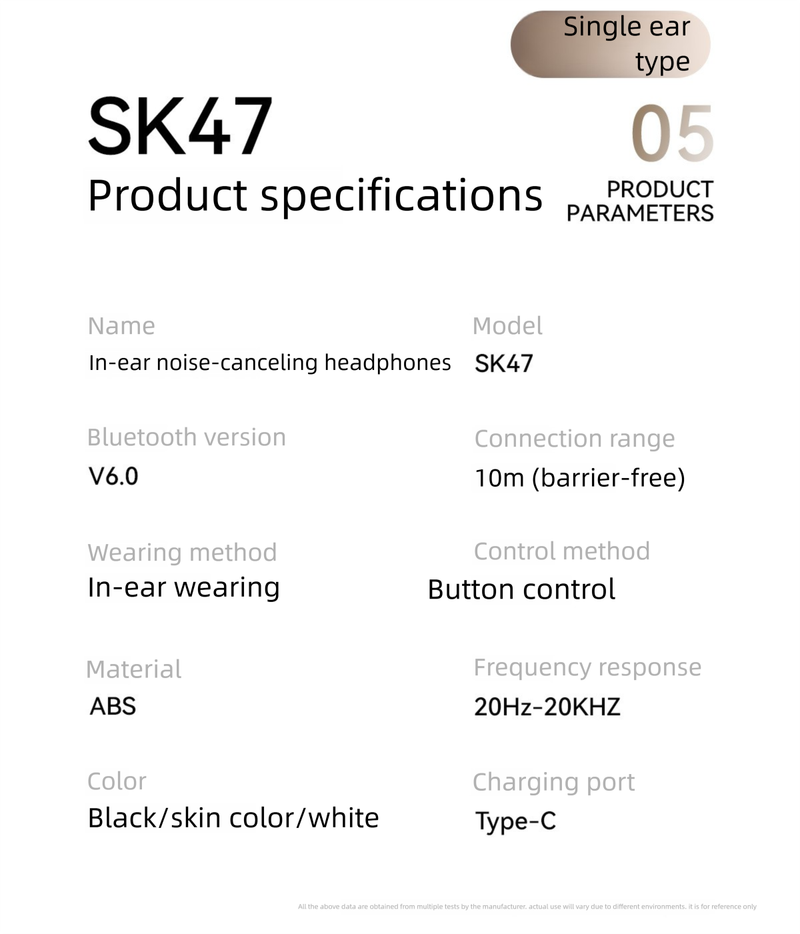 Domestic SK47 Kabellose Bluetooth-Ohrhörer Mini In-Ear Neue hohe Akkulaufzeit_voghion.com