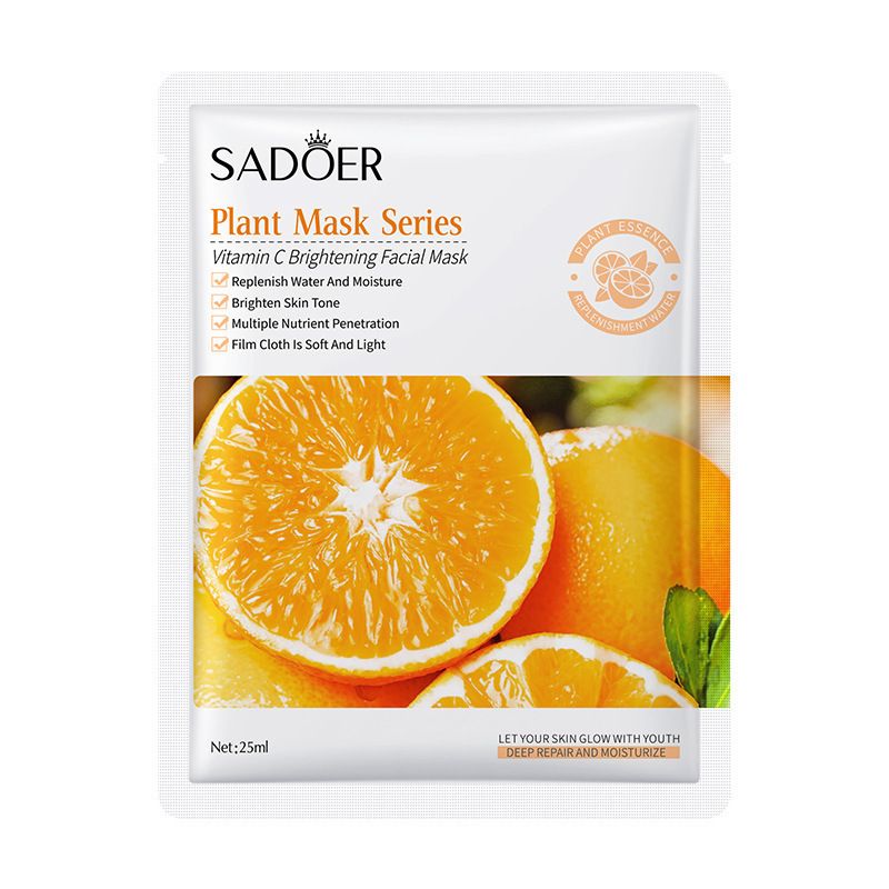 Confezione completa di maschere SADOER Plant Fruit Mask Sheet in inglese, streaming live di prodotti per la cura della pelle_voghion.com