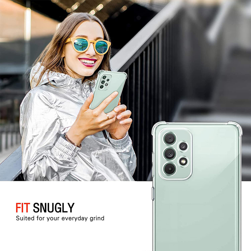 Ütésálló szilikon átlátszó puha tok Samsung A73 A53 A33 A23 A13 A72 A52 A32 A22 A71 A51 A21s A70 A50 ultravékony hátlappal_voghion.com