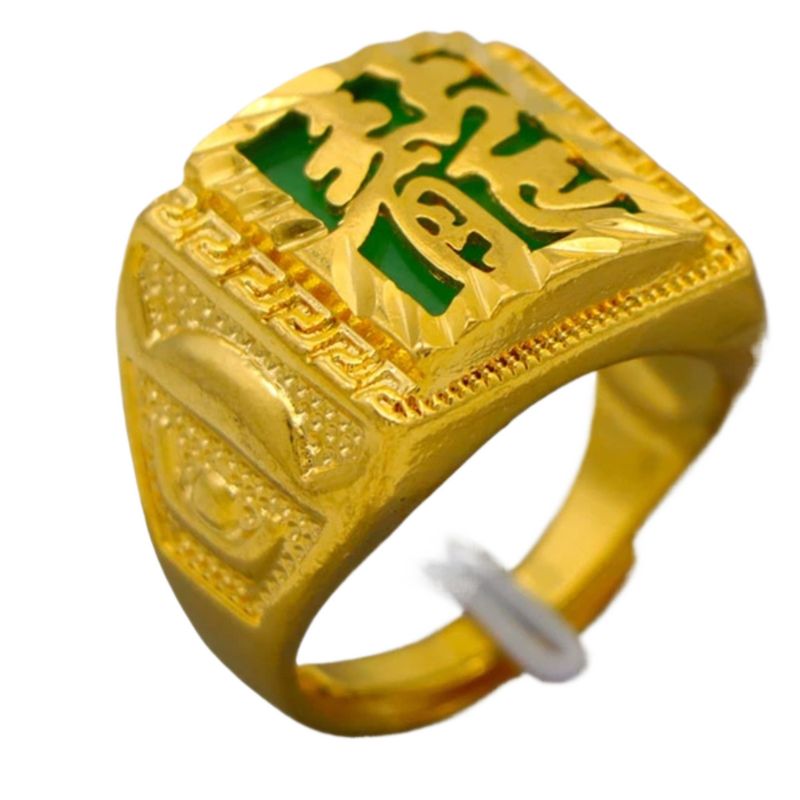 Authentischer authentischer vietnamesischer Sandgoldring für Männer und Frauen, lebendiger und trendiger Herrenring, simulierte antike Methode,_voghion.com