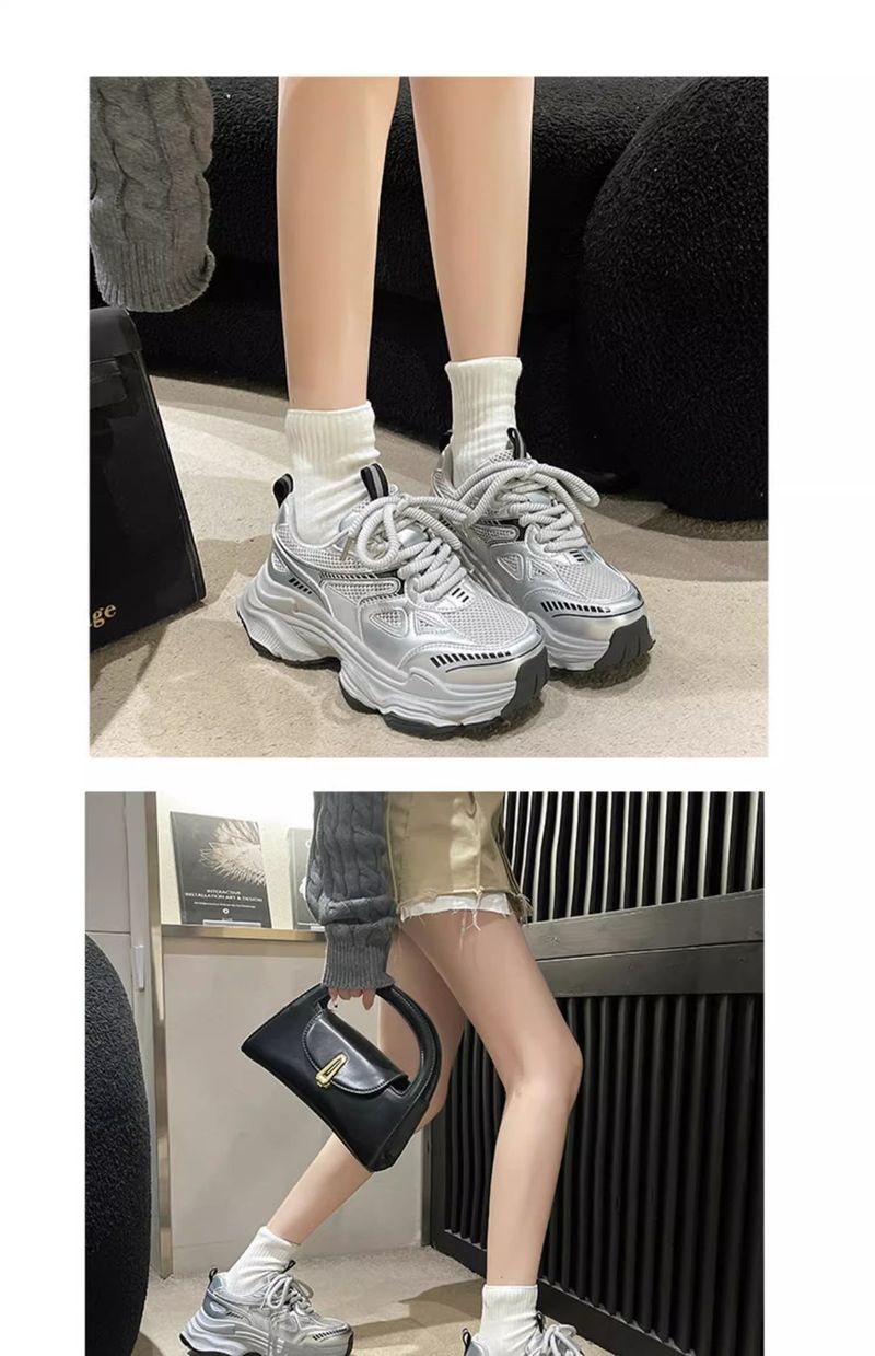 Paris dad shoes women's 2024 new summer thick sole height increase mesh breathable versatile lightweight sports casual shoes_voghion.com