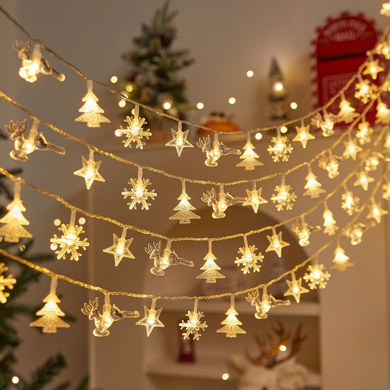Decorazione per albero di Natale a LED con fiocco di neve e alce, atmosfera colorata per la stanza_voghion.com