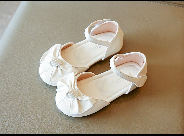 2024 primavera/verão nova edição coreana meia sandálias da menina do bebê arco princesa couro moda sapatos casuais_voghion.com