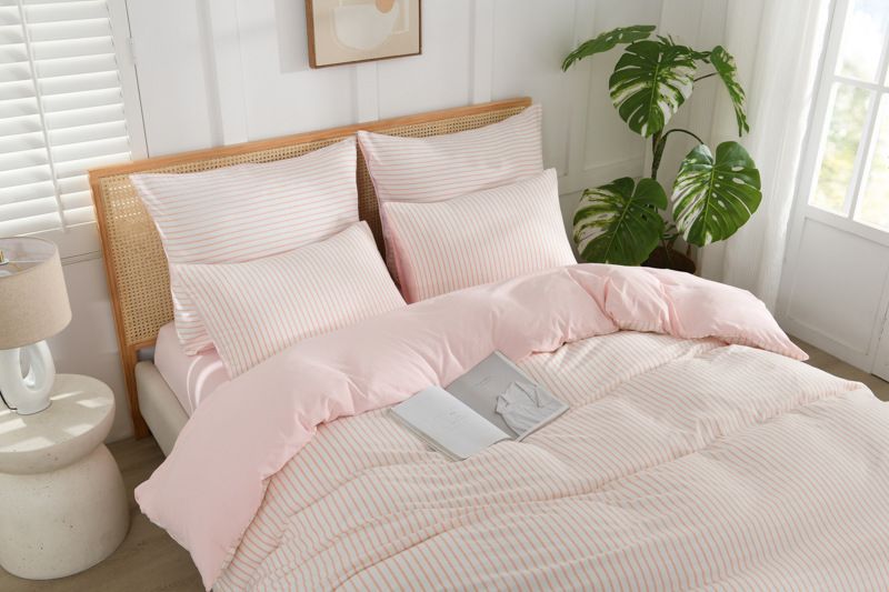 Weiche gewaschene Baumwolle Lange Kissen Bettlaken Quilt Abdeckung Bettwäsche Vier Stück Set_voghion.com