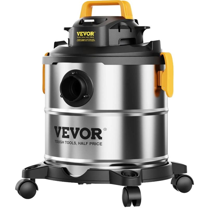 Steel With HP W/ 5.5 Wet 6.5 Blower Powerful Peak Function Gallon Suction Shop Wet/Dry 2 Stainless Dry Vac, Attachment Vacuum,_voghion.com