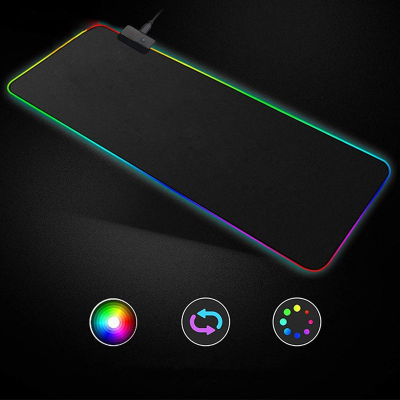 Tappetino per mouse da gioco luminoso Farfi RGB LED Tappetino antiscivolo per tastiera illuminata_voghion.com