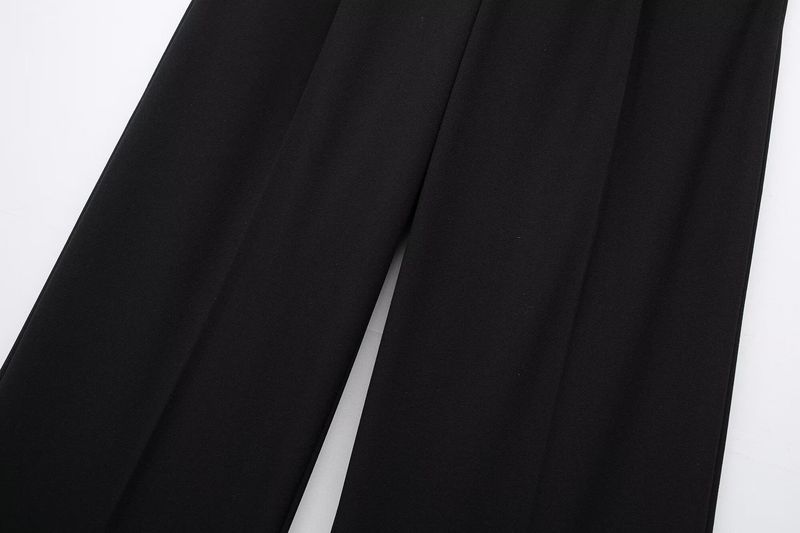 Pantaloni a gamba larga a doppio strato in stile casual, primavera 2024 da donna_voghion.com
