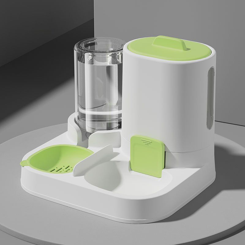 2-in-1 Auto Pet Feeder & Water Bowl, Removable For Easy Cleaning, Compact Food Station For Multiple Pets, Cats Or Small Dogs_voghion.com