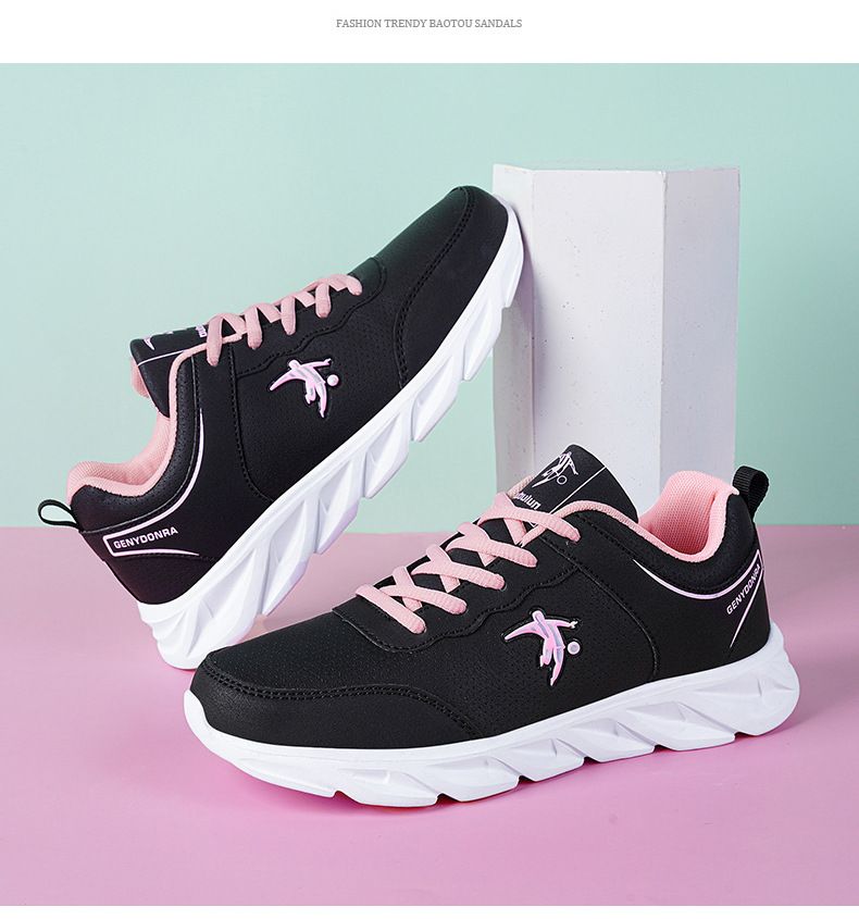 Sports women in spring 2024, new with waterproof leather surface, casual women's trend, lightweight and wear-resistant_voghion.com