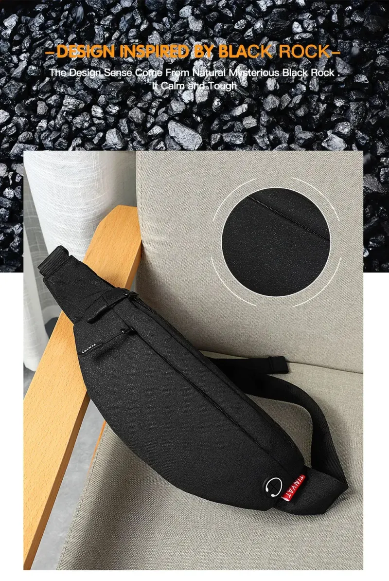 TINYAT Marsupio da uomo, borsa casual grande per telefono, marsupio da donna, marsupio da viaggio con tasche laterali a banana 250614l_voghion.com