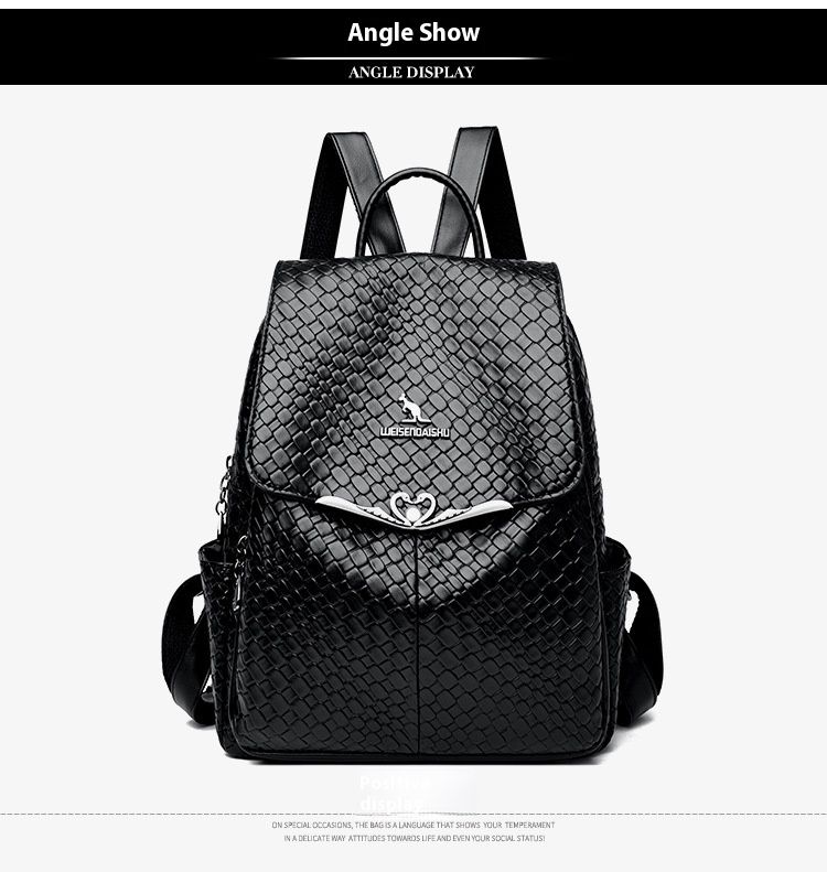 Axelväska Dam Ny Mode Lyxig Resryggsäck Stor Kapacitet Enkel Och Mångsidig Mjuk Läder Student Bokväska Trendig_voghion.com