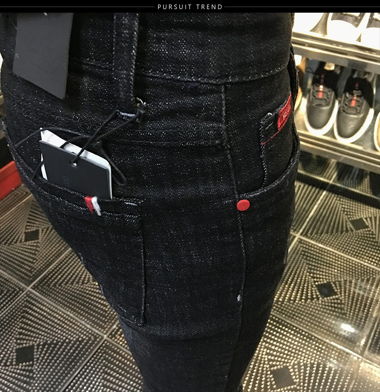 Trendige Herren-Herbst- und Winterjeans im koreanischen Stil mit schmaler Passform, Retro-Jeans mit blauen Whiskers und kleinen Füßen für Männer mit sozialem Geist und schnellen Händen_voghion.com