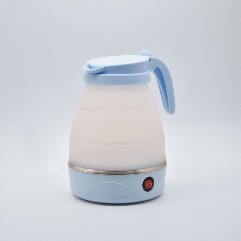 Mini bouilloire pliable 220 V 0,6 L Chauffe-eau portable 600 W Bouilloire électrique à compression en silicone Bouilloire domestique facile à transporter_voghion.com