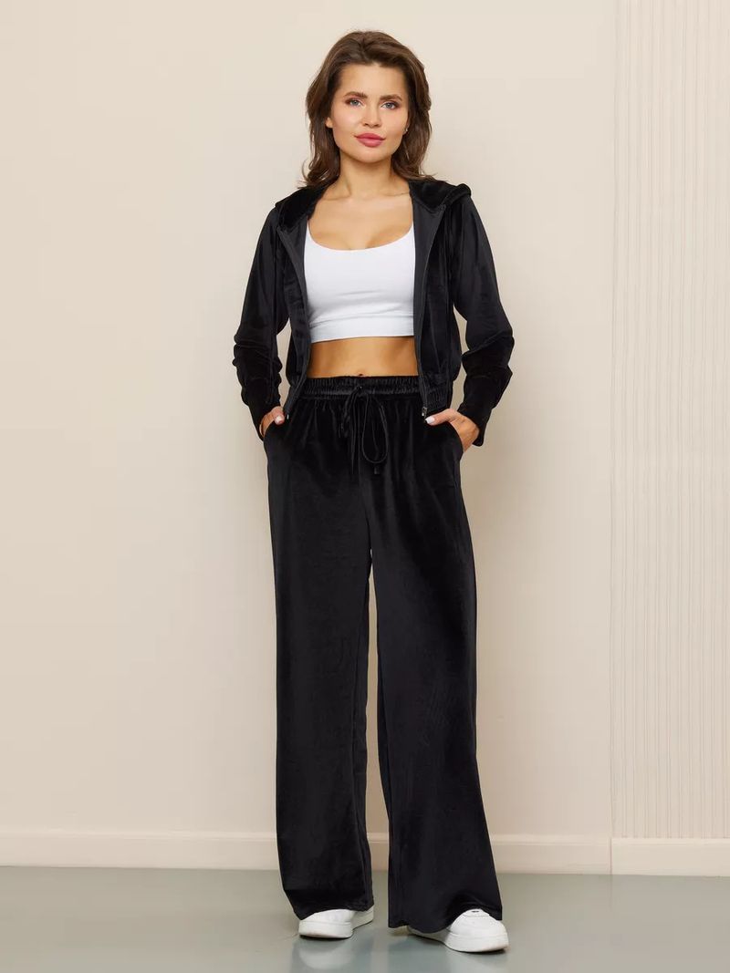 Women's Casual Zip-Up Hoodie & Drawstring Pants Set - Soft Silver Fox Fleece, Streetwear Outfit, Comfortable Loungewear_voghion.com
