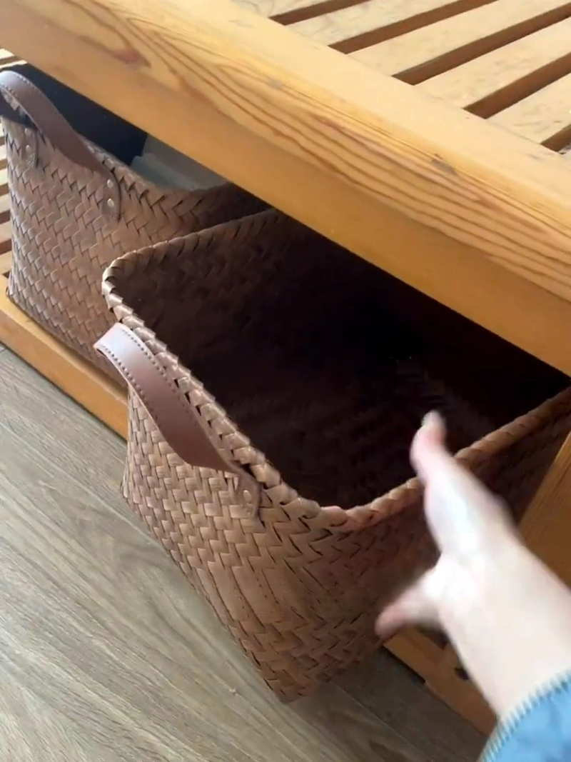 American Style Miscellaneous Items, Dirty Clothes Basket, Household PU Handle, Laundry Bucket, Snacks, Toys, Storage_voghion.com