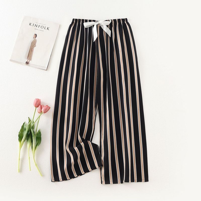 Women's Sleepwears Cotton silk pajama pants beach pants can be worn over a large size home dress nine point pants_voghion.com