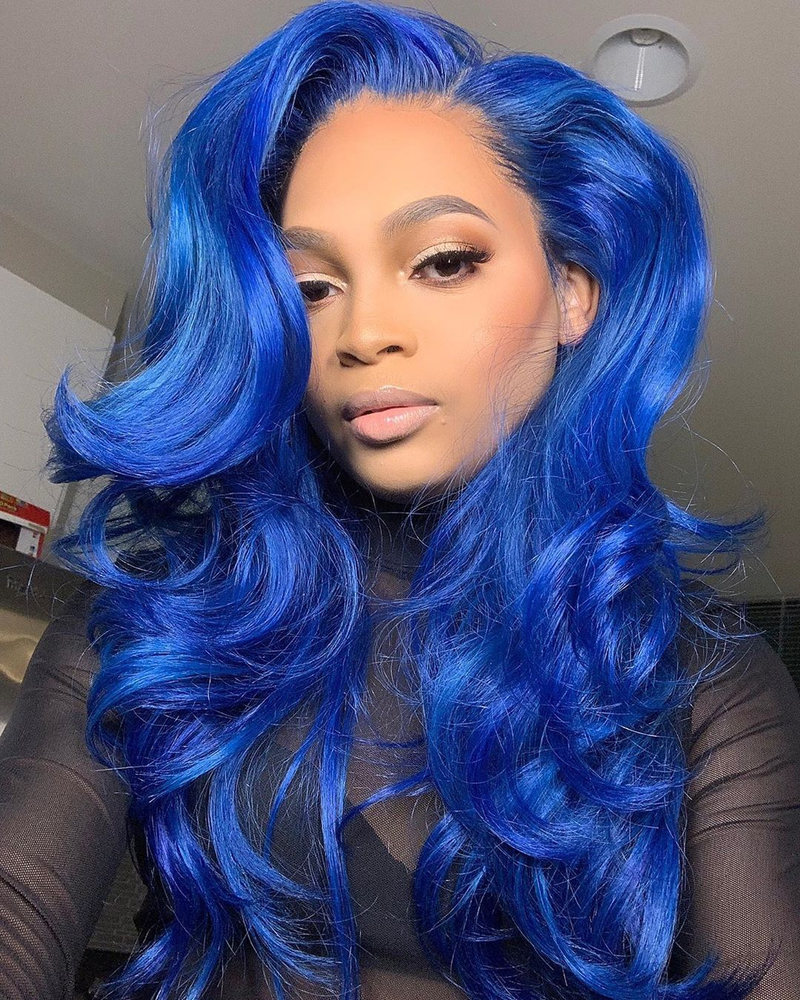 Syntetisk paryk Ny blå cos stor bølge lang krøllet til kvinders højtemperatur silke rose net paryk_voghion.com