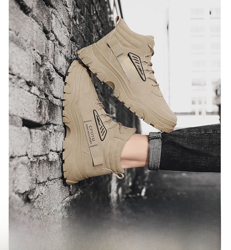 Botas Martin, zapatos para hombre, de primavera, de caña alta, impermeables, antideslizantes, para trabajo, protección laboral, botas de herramientas, botas de plataforma con aumento de altura para exteriores, botas de senderismo_voghion.com