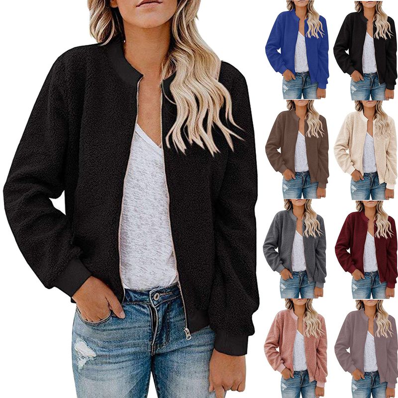 Fleecejack met rits voor dames - comfortabele winteroutfit met zachte sherpavoering, lichtgewicht en warm, casual streetwear_voghion.com