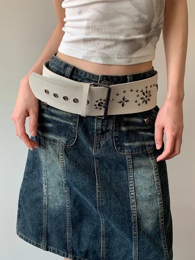 Clash Nikki Design Y2K Spice Girls Studded Wide Corset Accessory Belt_voghion.com