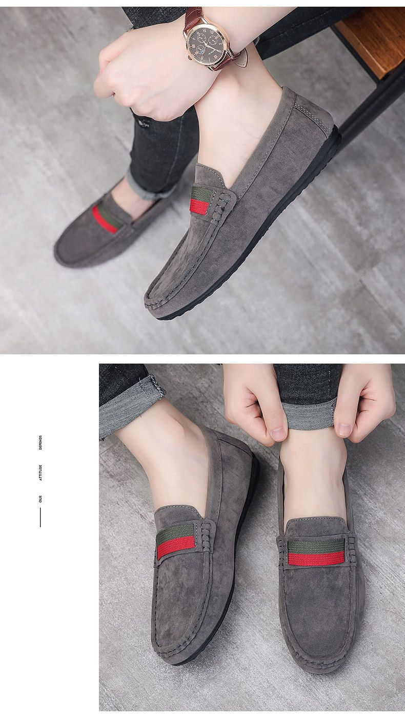 Seizoensgebonden matte, zachte suède zool met één voet, luie Britse stijl, high-end boon voor casual herenschoenen_voghion.com