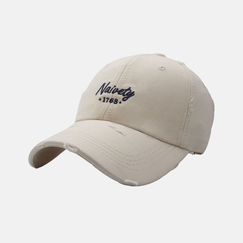 Neue hut frauen mit weichen top buchstaben gestickte, gewaschen punktiert baseball kappe, frühling und sommer im freien sonnenschutz_voghion.com