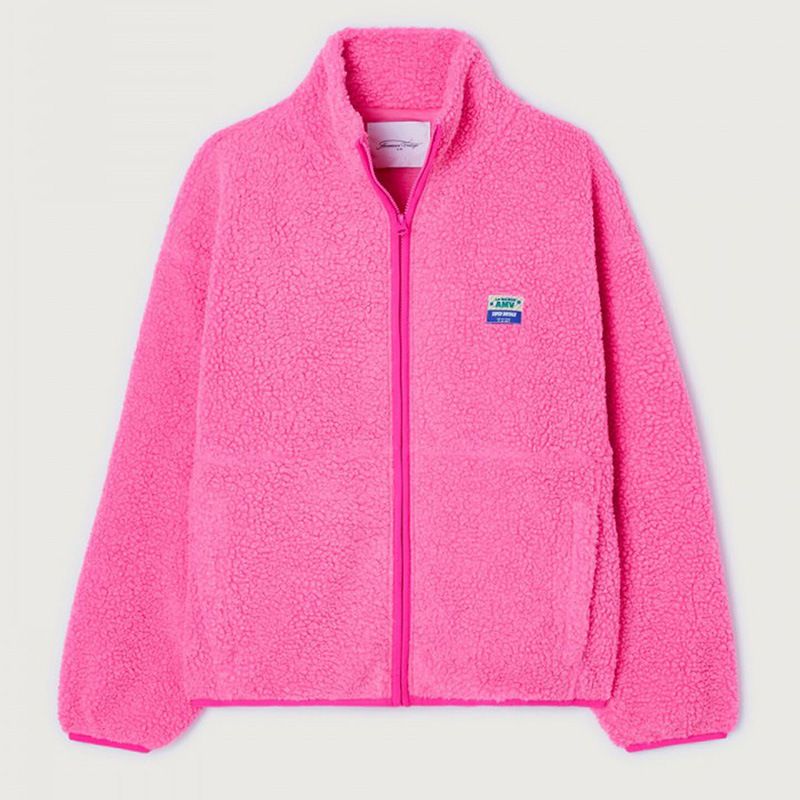 Jaqueta de lã feminina, aconchegante, manga comprida, retrô, esportiva, inverno, quente, agasalho solto, gola alta, pulôver, moda casual_voghion.com