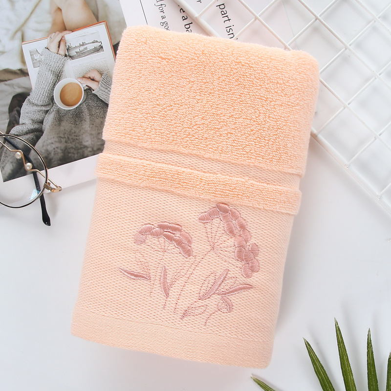Gaoyang County Cotton Towel New Jacquard Pure Cotton Embroidery Lotus Pattern Household Thickened Xinjiang Cotton Towel_voghion.com