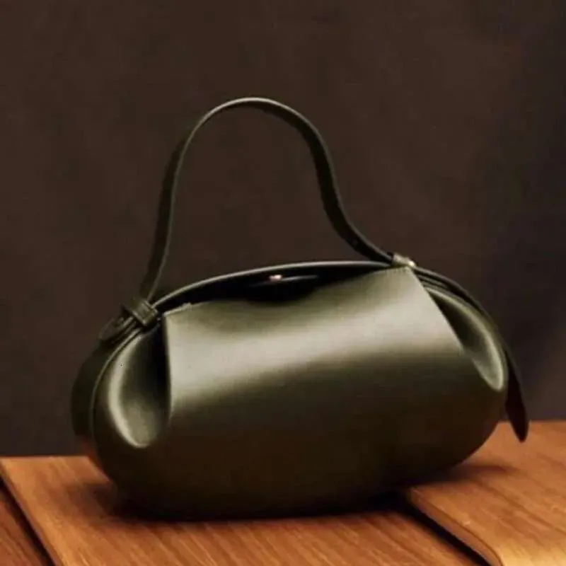 Borse da bowling casual di alta qualità per donna, borsa e borsetta firmate 2024, nuove in pelle PU con manico superiore arricciato, piccole_voghion.com