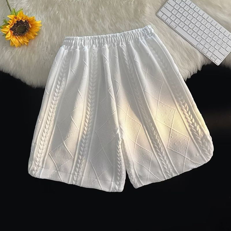 Férfi ruházat Egyszerű nyári sóöltöny temperamentumos népszerű divat lusta férfiak gofri szabadidős sport rövid ujjú öltöny trend_voghion.com