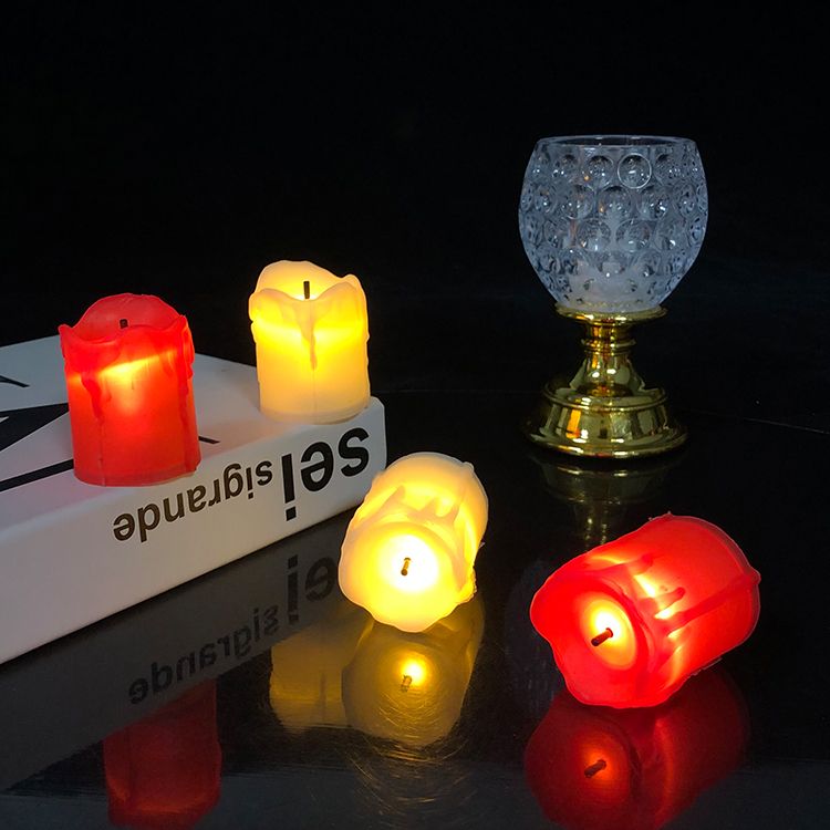 Lot de 12 bougies LED sans flamme à piles avec flammes réalistes pour décoration de Noël, de mariage, de maison_voghion.com