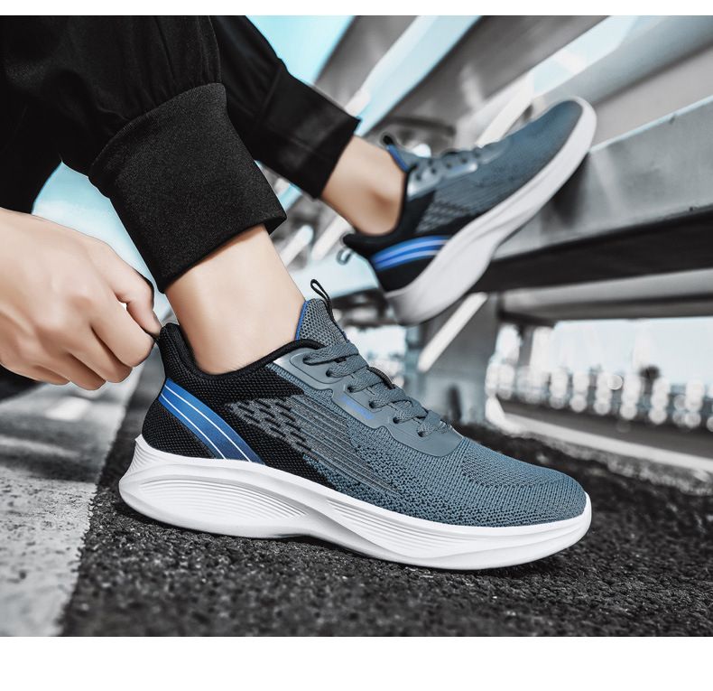 Mesh für den Sommer atmungsaktiv und leicht Herren große Größe 45, Fly Woven Mesh Oberfläche, Jugend Sportschuhe, Mitte_voghion.com