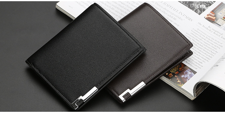baellerry men's short wallet Korean thin iron edge multi-card wallet horizontal and vertical card bag_voghion.com