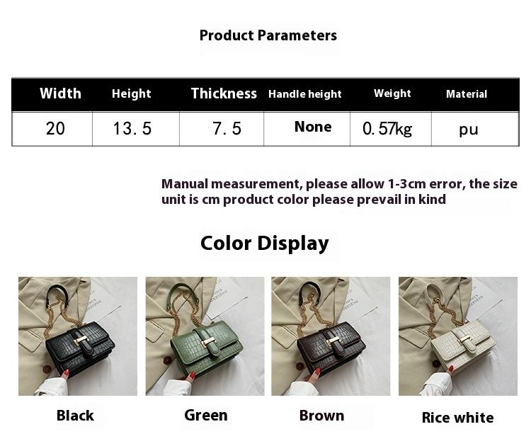 2024 Nei Trendy Ketten Diagonal Straddle Versatile Instagram Moud Damen Textur One Shoulder Kleng Quadratescht Sak_voghion.com