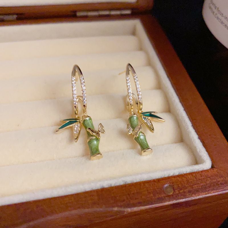 S Silver Needle Nuovo Stile Cinese Elegante Design di Moda Zircone Nodo di Bambù Unico Leggero Lusso Versatile Alta qualità_voghion.com